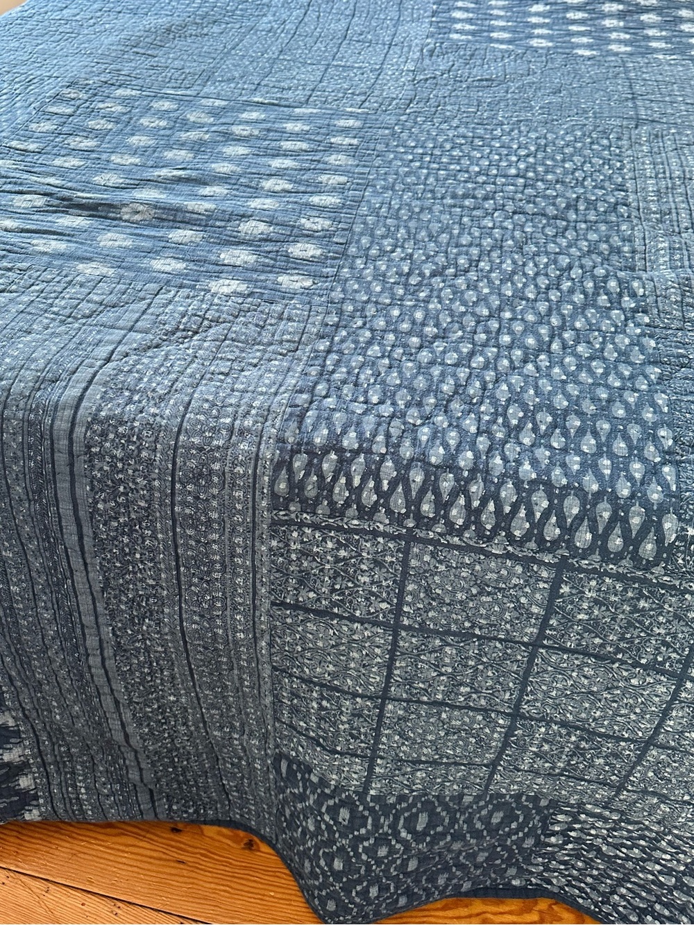 Reversible Patchwork Navy Quilt from Company Store